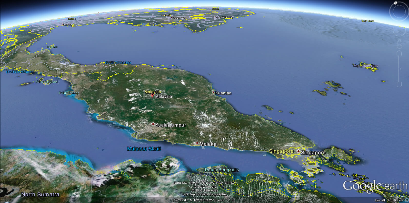 Malaysia Earth Map